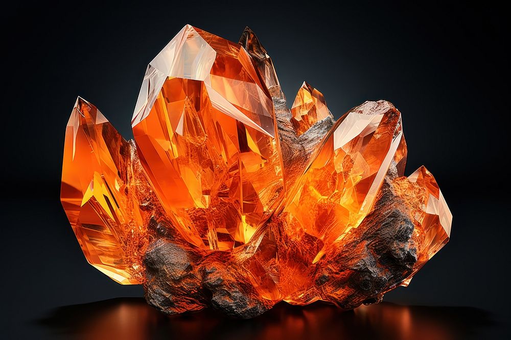 Orange gemstone crystal mineral. | Free Photo - rawpixel