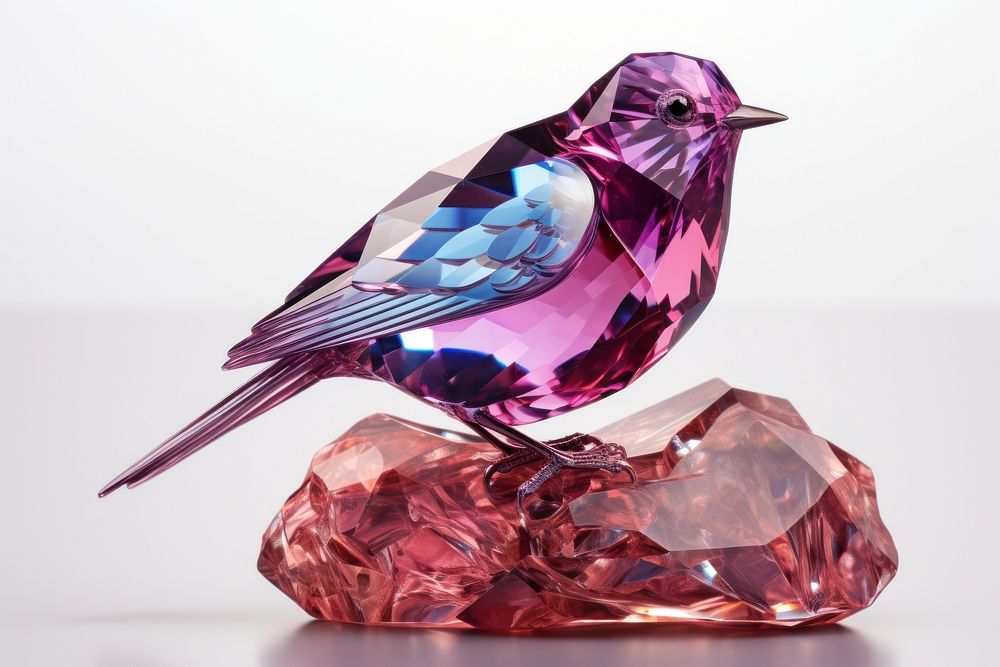 Bird crystal gemstone jewelry.