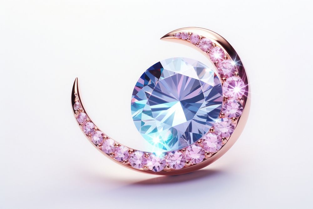 Crescent moon gemstone amethyst jewelry.