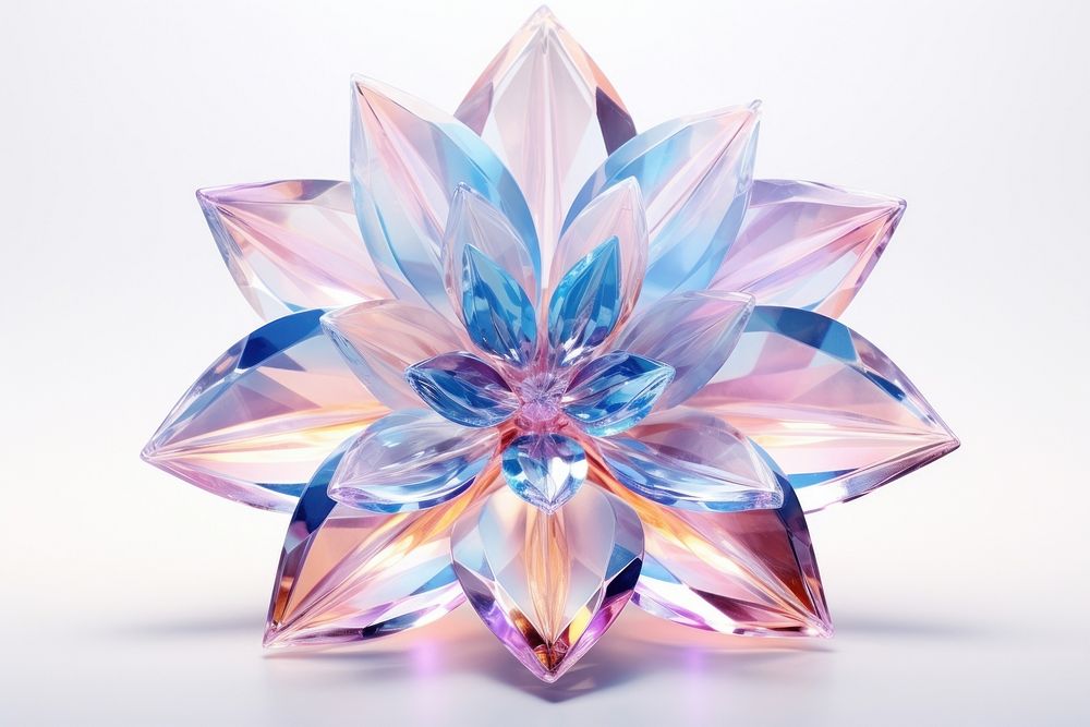 Flower crystal gemstone jewelry.