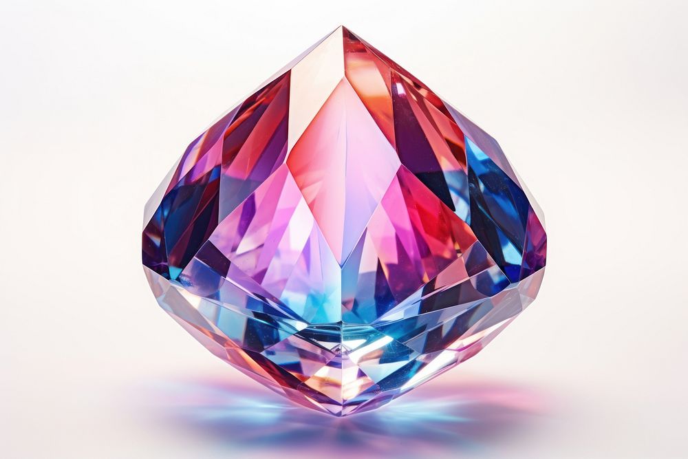 Glass gemstone crystal amethyst.