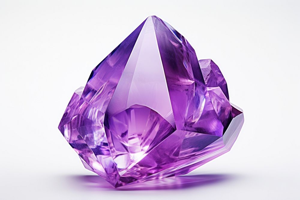 Purple gemstone crystal amethyst.