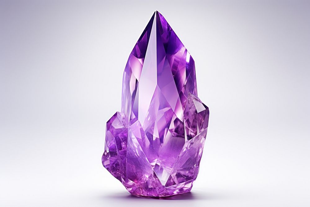 Purple gemstone crystal amethyst.