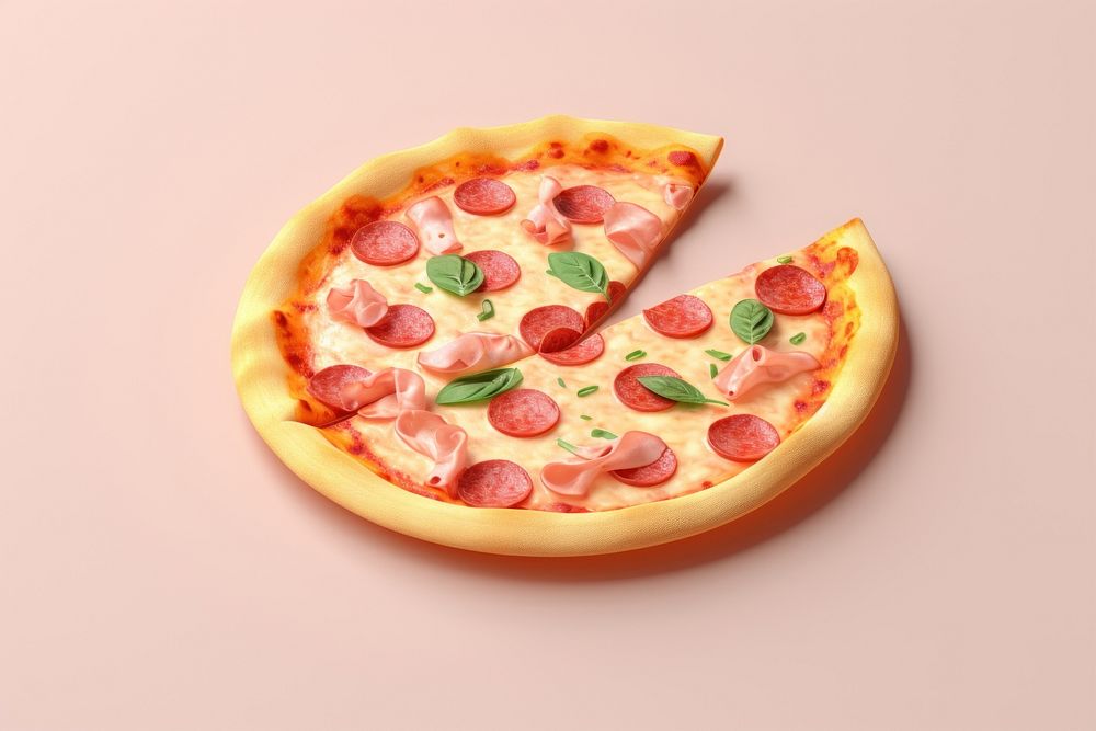 Italian prosciutto pizza food mozzarella pepperoni.