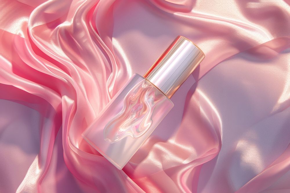 Transparent liquid cosmetics gel perfume bottle lipstick.