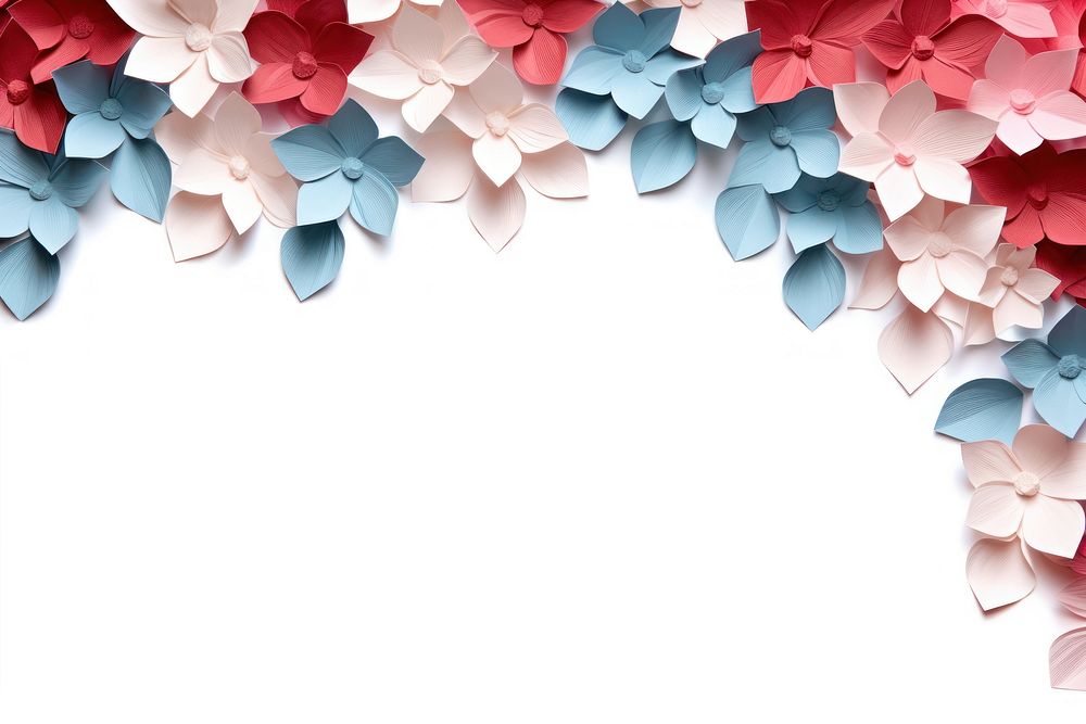 Winter floral border backgrounds pattern origami.