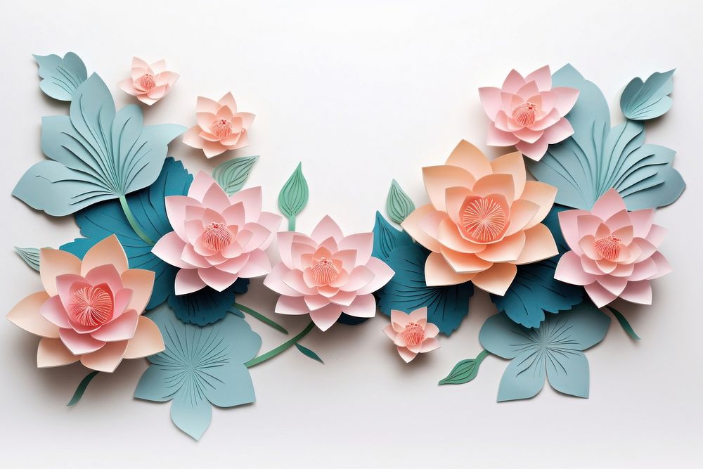 Origami flower plant paper.