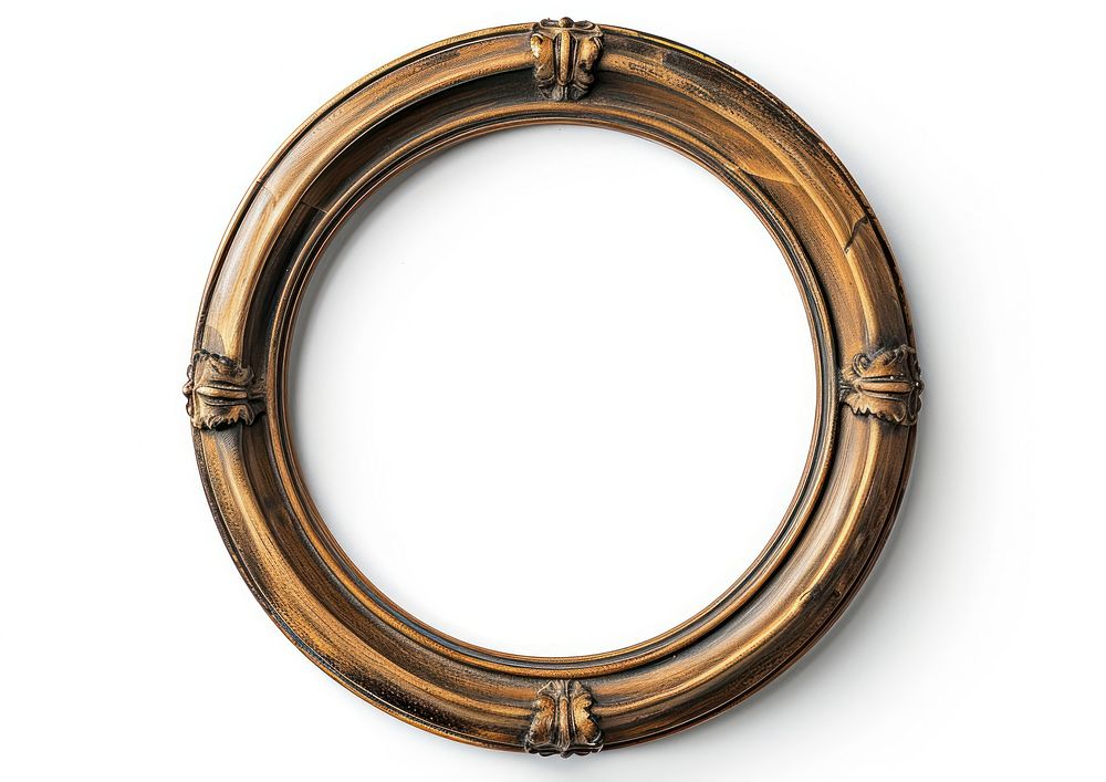 Circle jewelry frame photo.