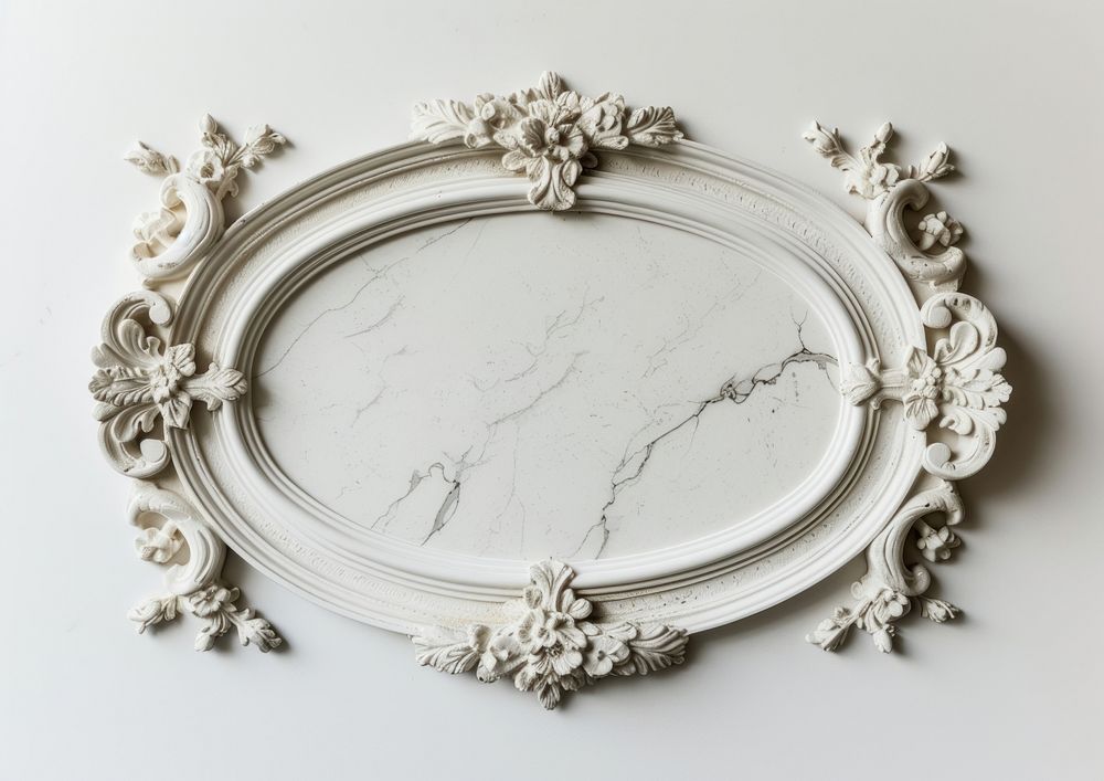Marble frame white porcelain.