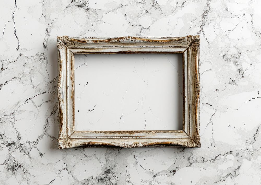 Marble backgrounds frame white.