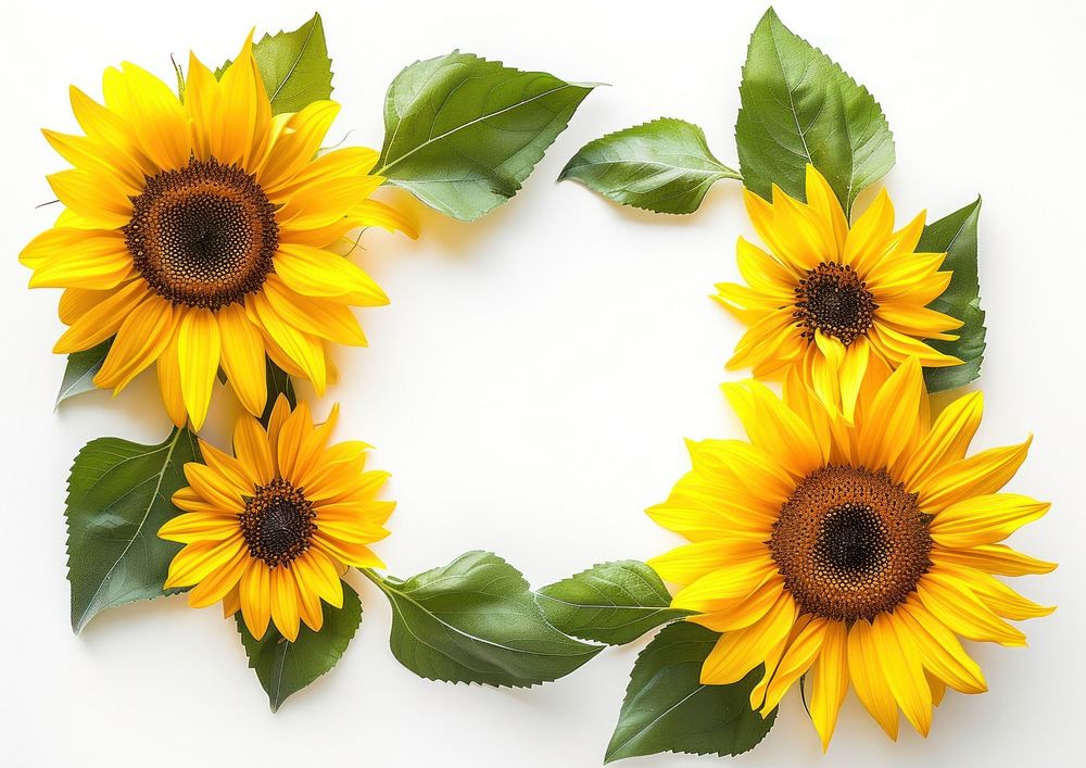 Sunflower sunflower plant white background.