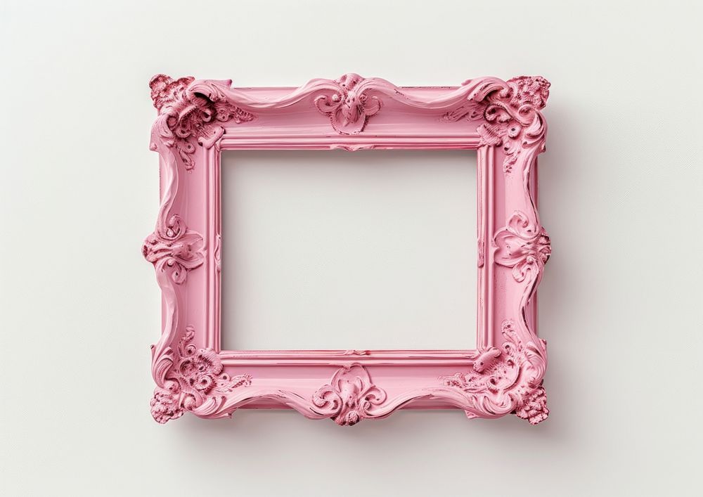 Pink frame white background rectangle.