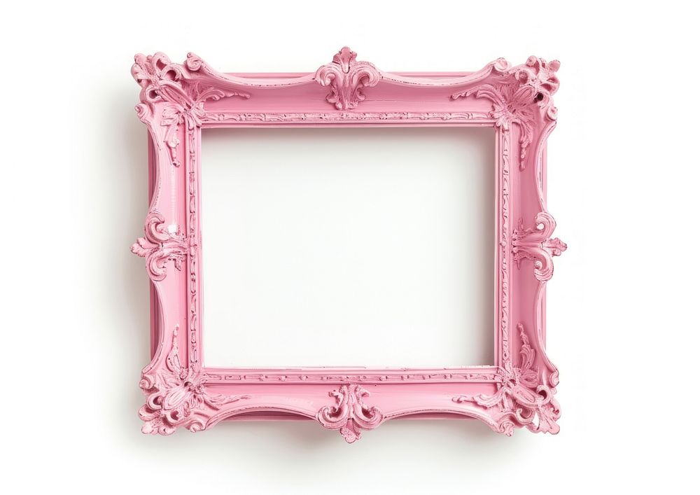 Pink frame white background architecture.