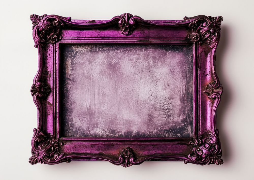 Purple frame art white background.
