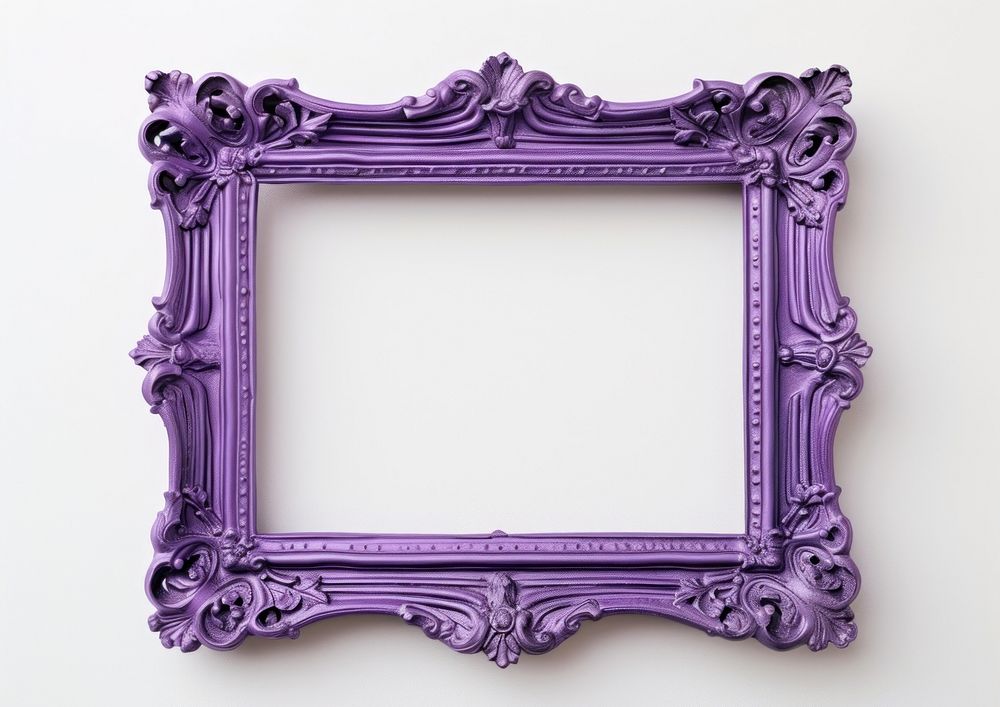 Purple frame white background architecture.