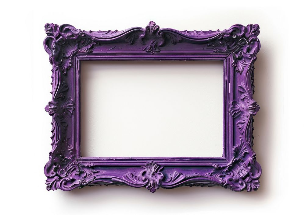 Purple frame white background architecture.