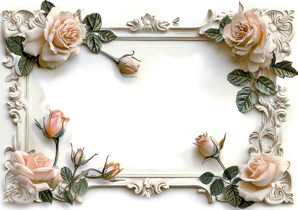 Rose rose flower frame.