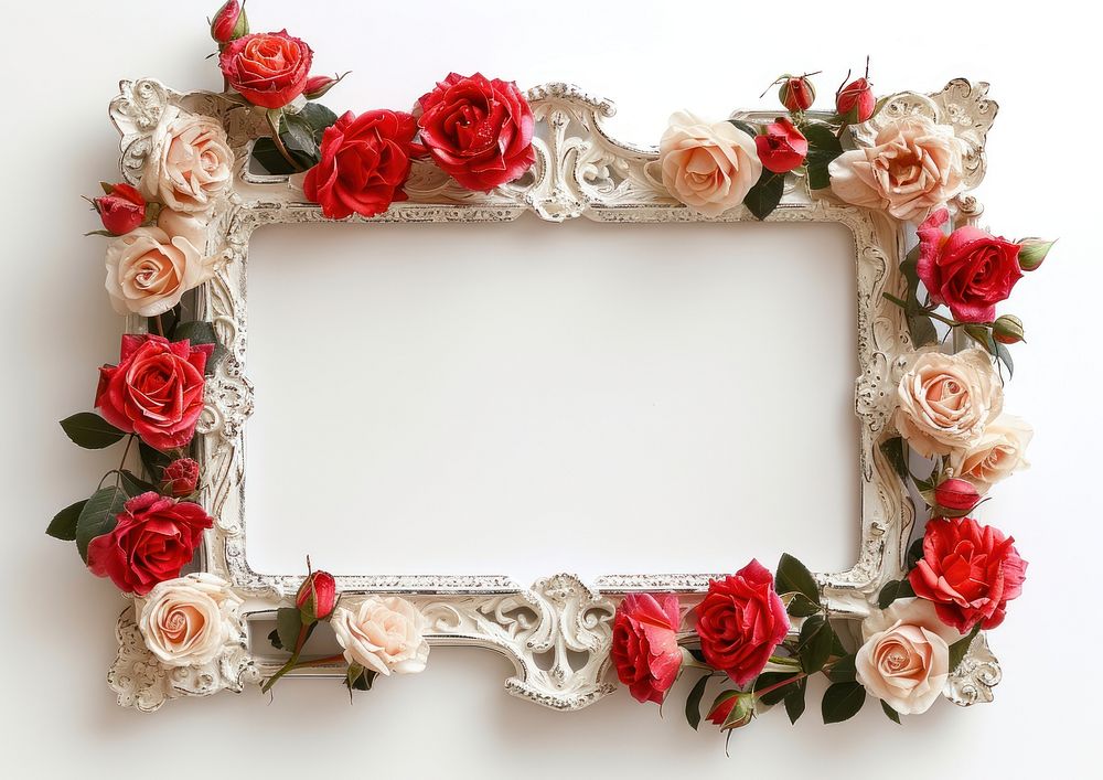Rose rose flower frame.