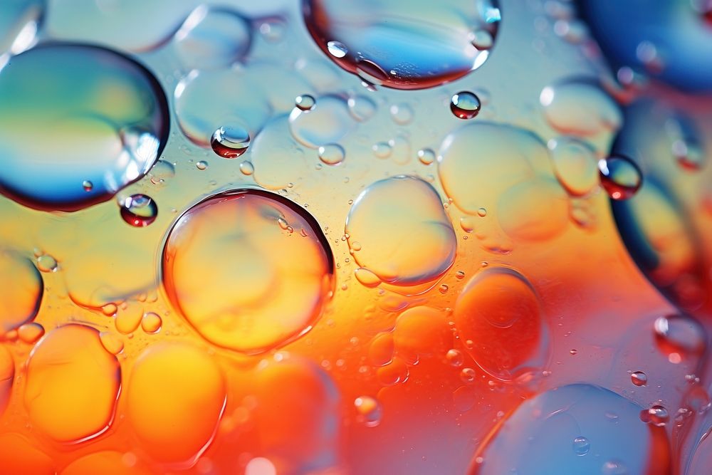 Transparent gel rain macro photography condensation.