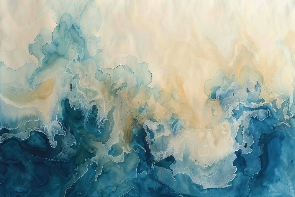 Abstract watercolor painting of the sea art backgrounds creativity.