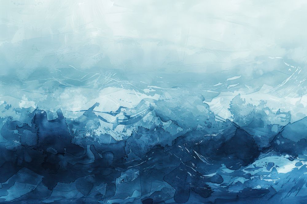 Abstract watercolor painting of the sea nature ice backgrounds.