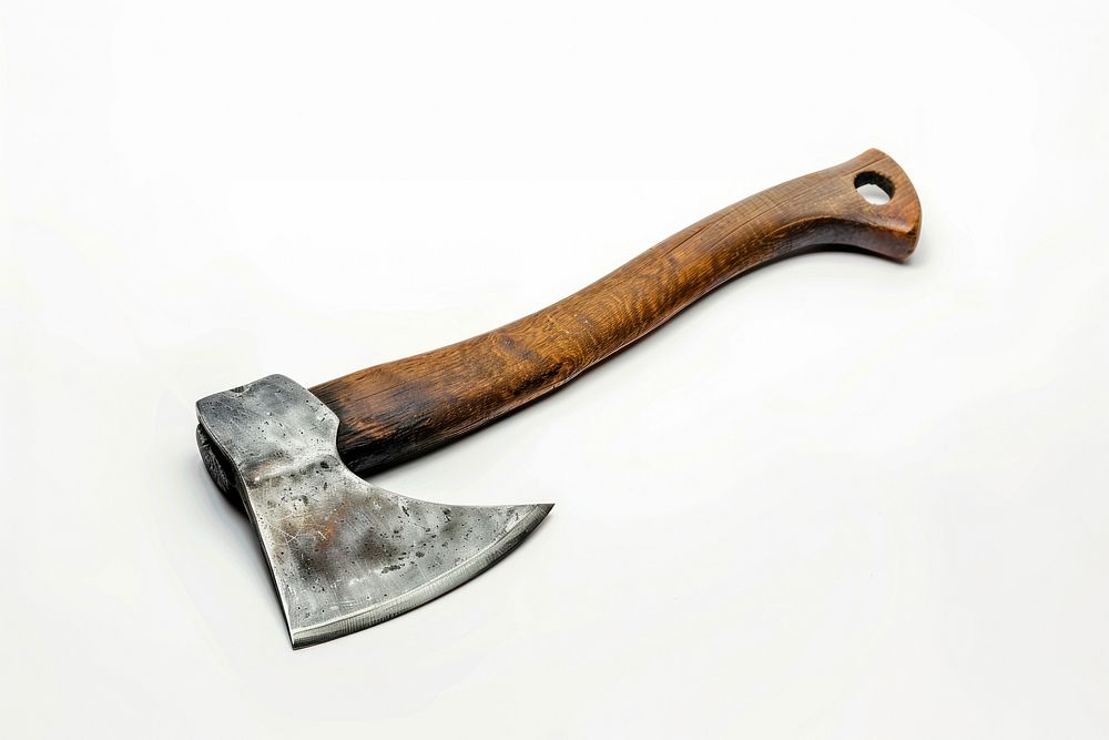 Axe on isolated white background weapon tool electronics.