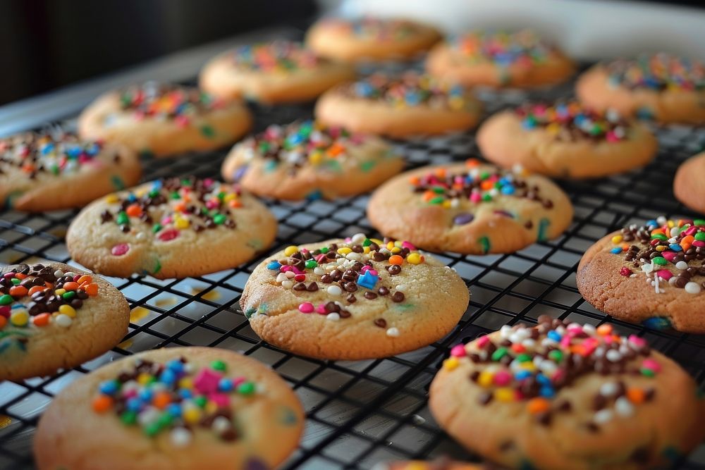Baking cookies sprinkles dessert icing.