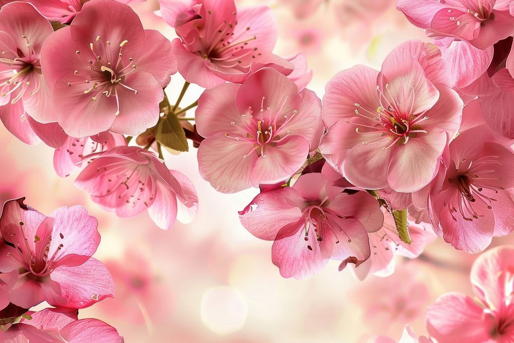 Beautiful pink flowers wallpaper outdoors blossom nature.