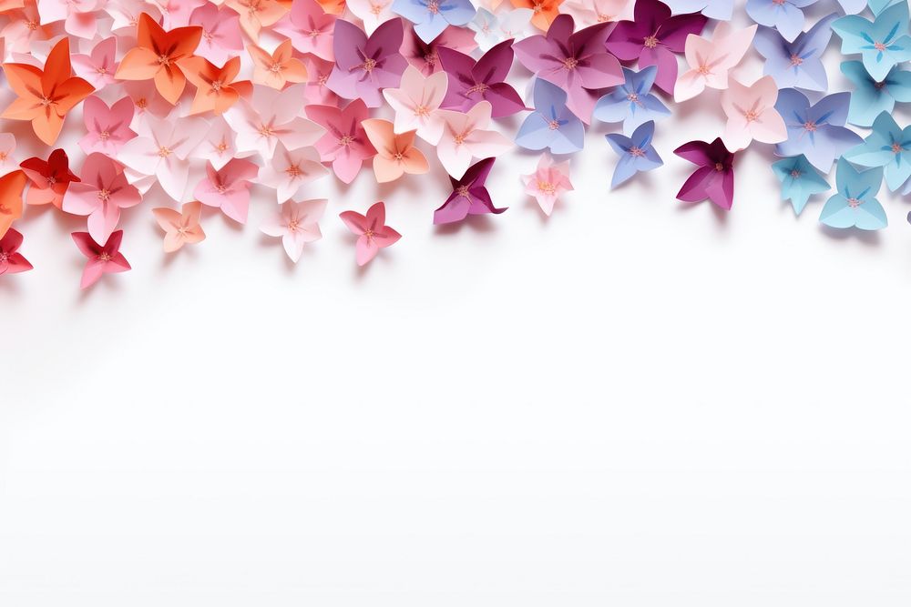 Blur flower floral border backgrounds origami paper.
