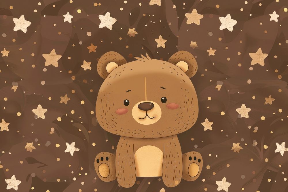 Brown cute wallpaper cartoon representation constellation.