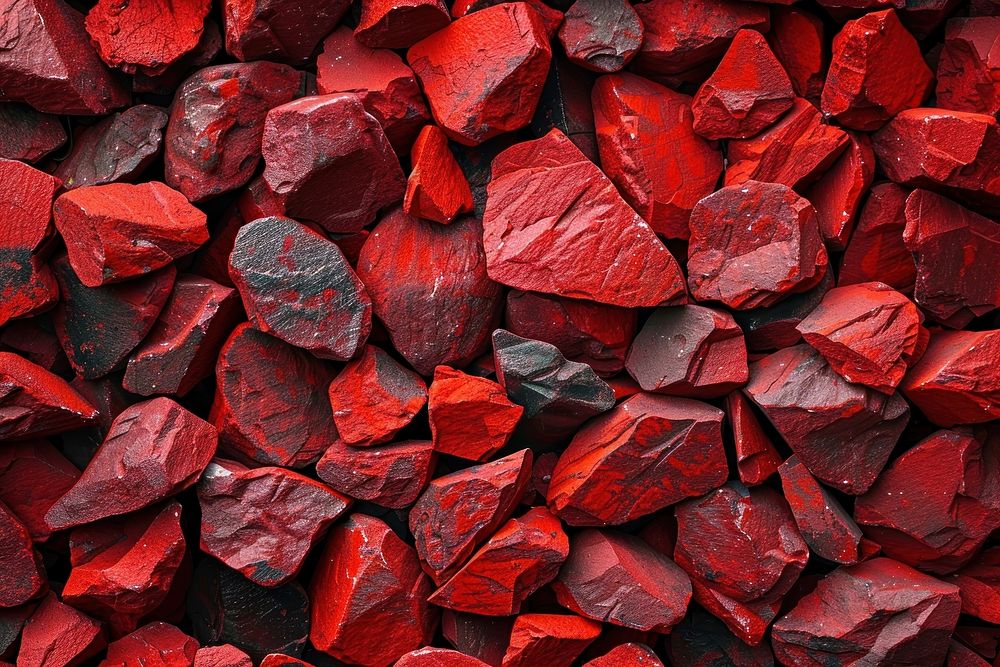 Bright red stones background backgrounds repetition abundance.