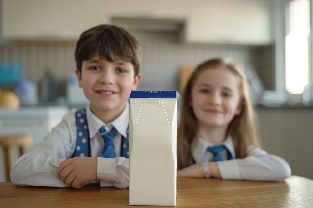 Milk carton kitchen student school.