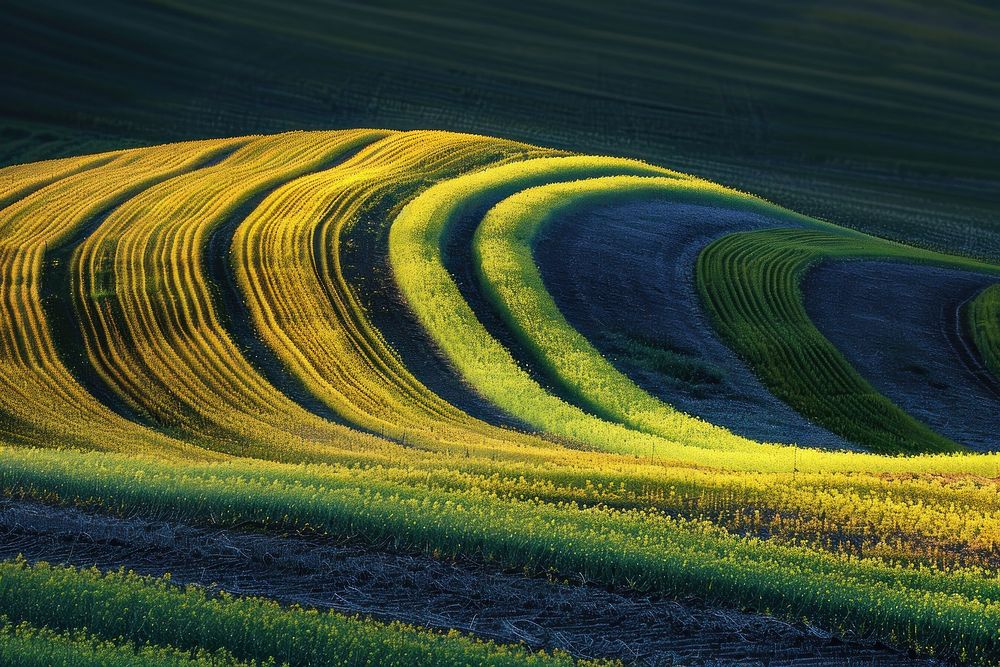 Field abstract agriculture landscape outdoors.