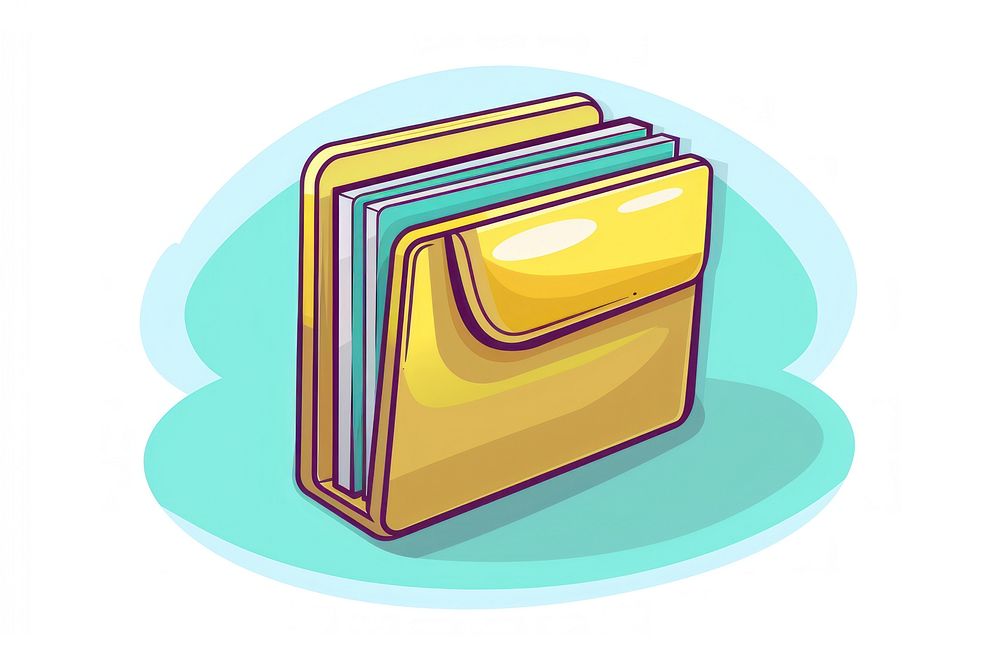 Folder cartoon icon file document diagram.