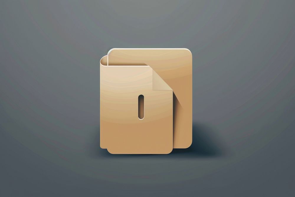 Folder icon minmal vector cardboard letterbox mailbox.