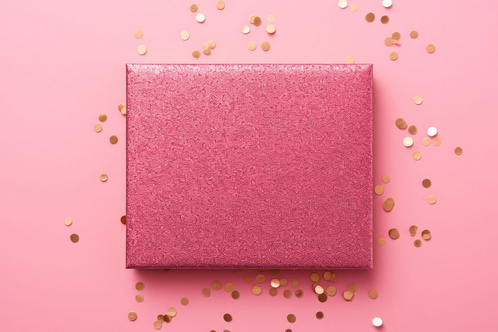 Pink gift box mockup psd