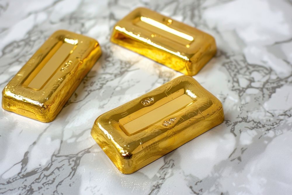 Gold bars confectionery cosmetics jewelry.