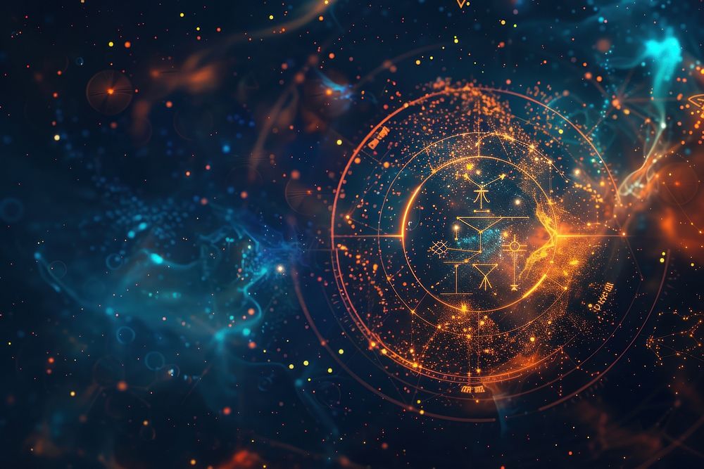 Horoscope abstract astronomy universe nebula.
