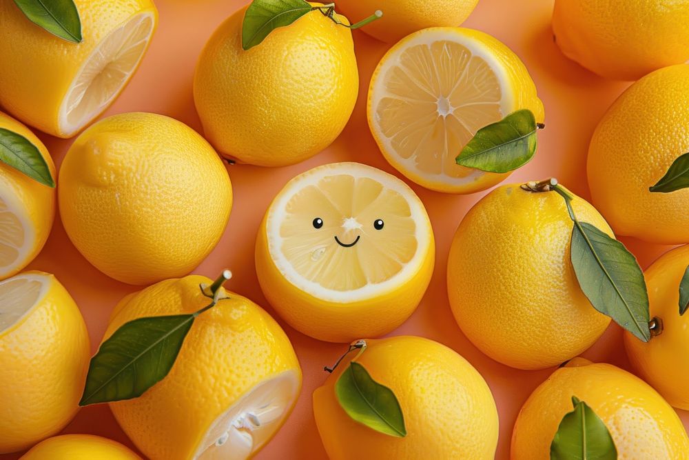 Lemon cute wallpaper grapefruit plant food.