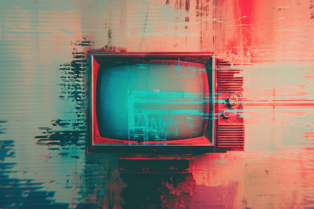 Retro glitch noise static television overlay effect backgrounds electronics technology.