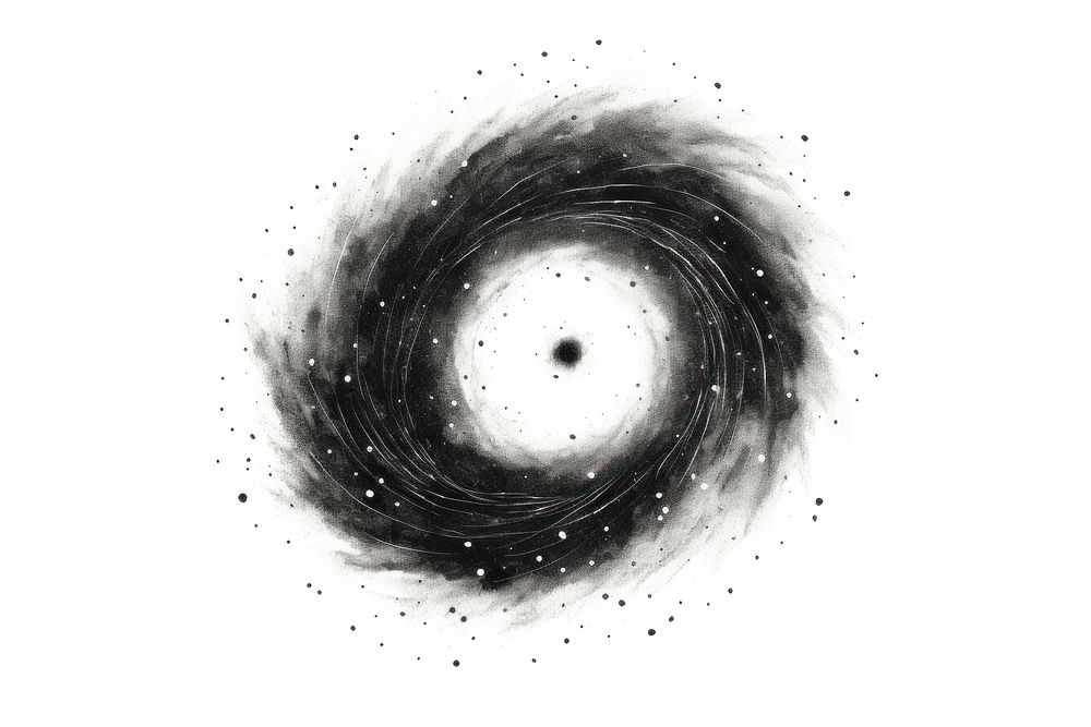 Galaxy celestial astronomy drawing spiral.