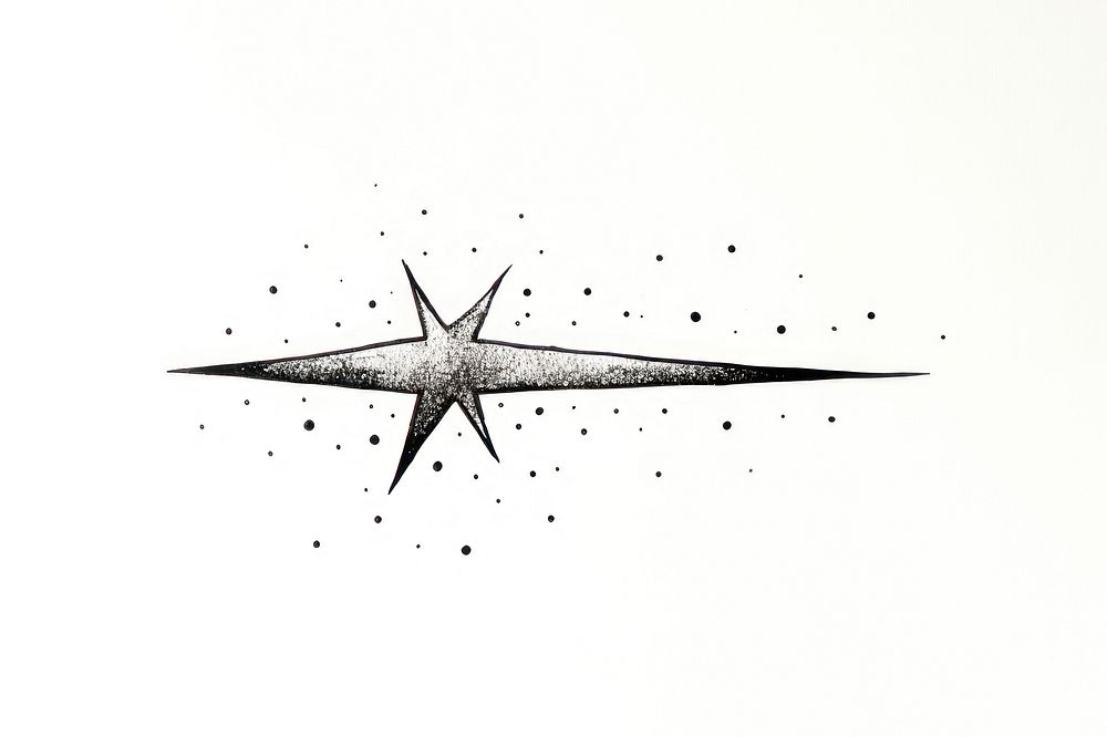 Arrow celestial drawing line star.