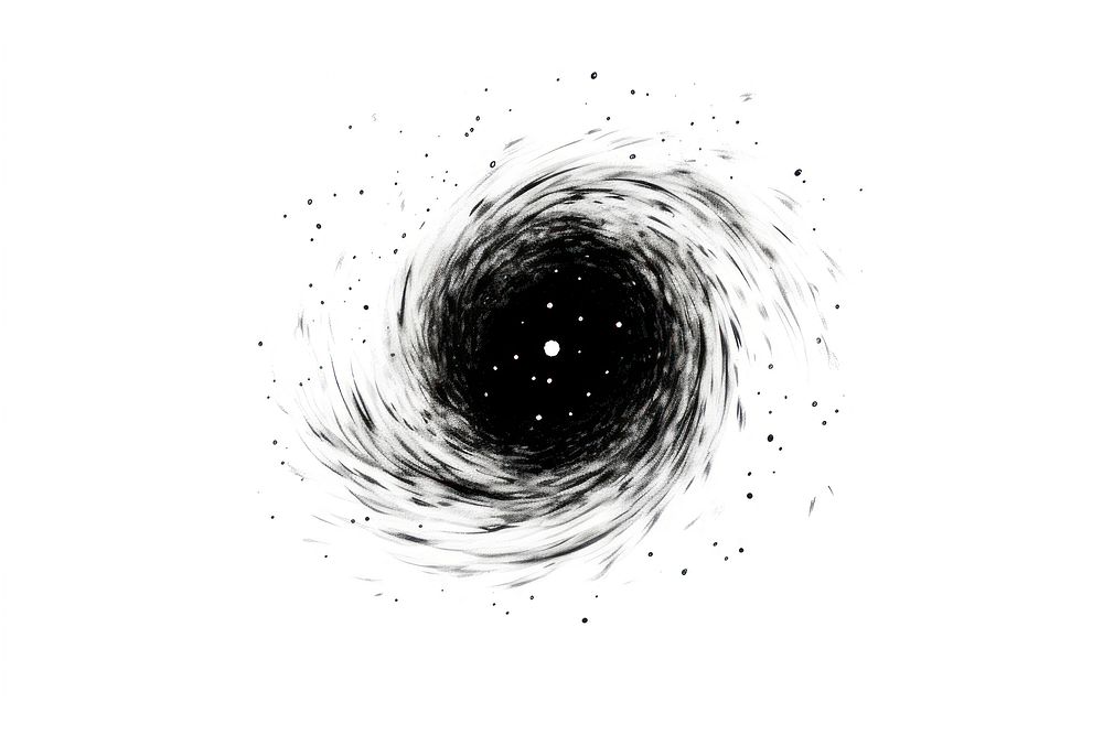 Galaxy celestial drawing line white background.