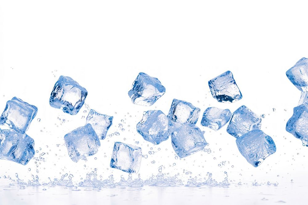 Ice cubes backgrounds crystal snow.