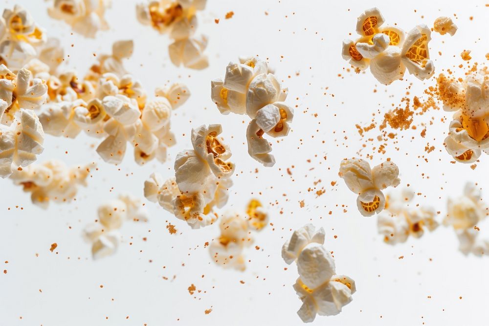 Popcorn backgrounds food splattered.