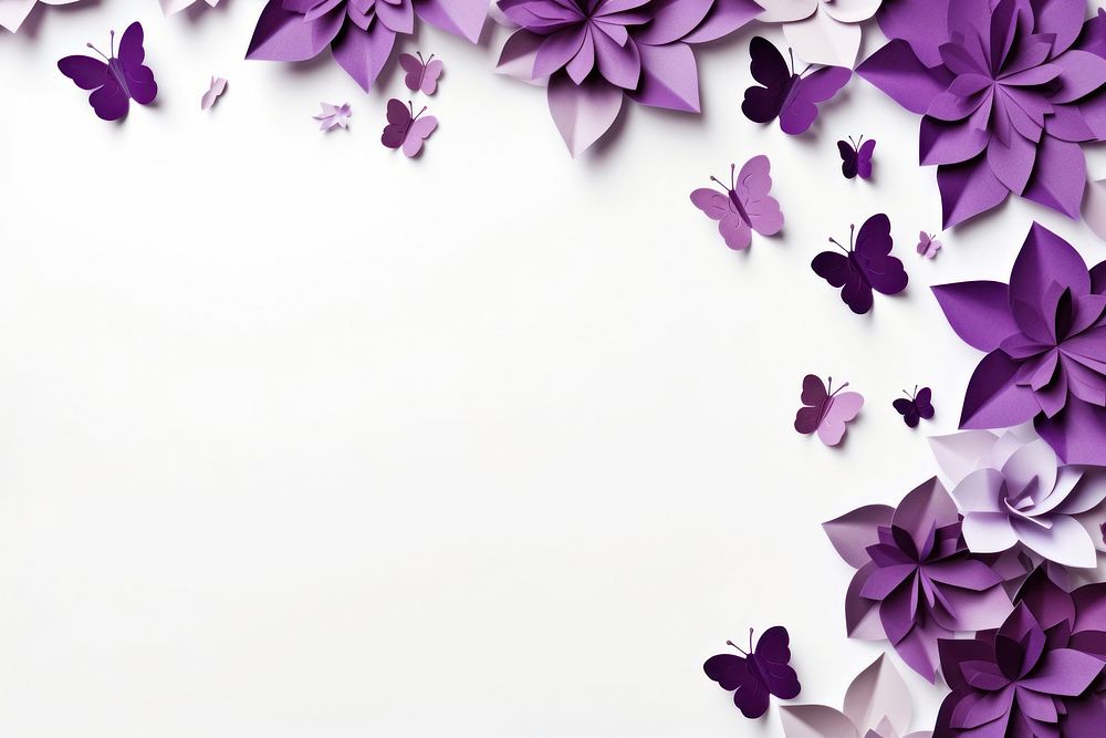 Purple floral border backgrounds flower petal.