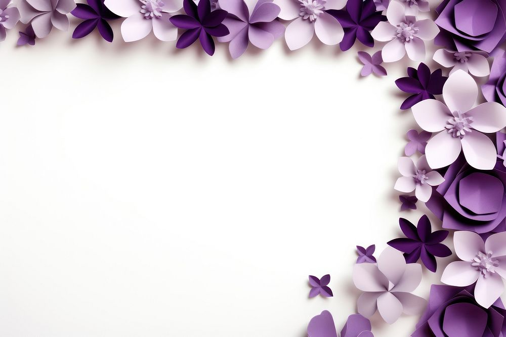 Purple floral border backgrounds pattern flower.