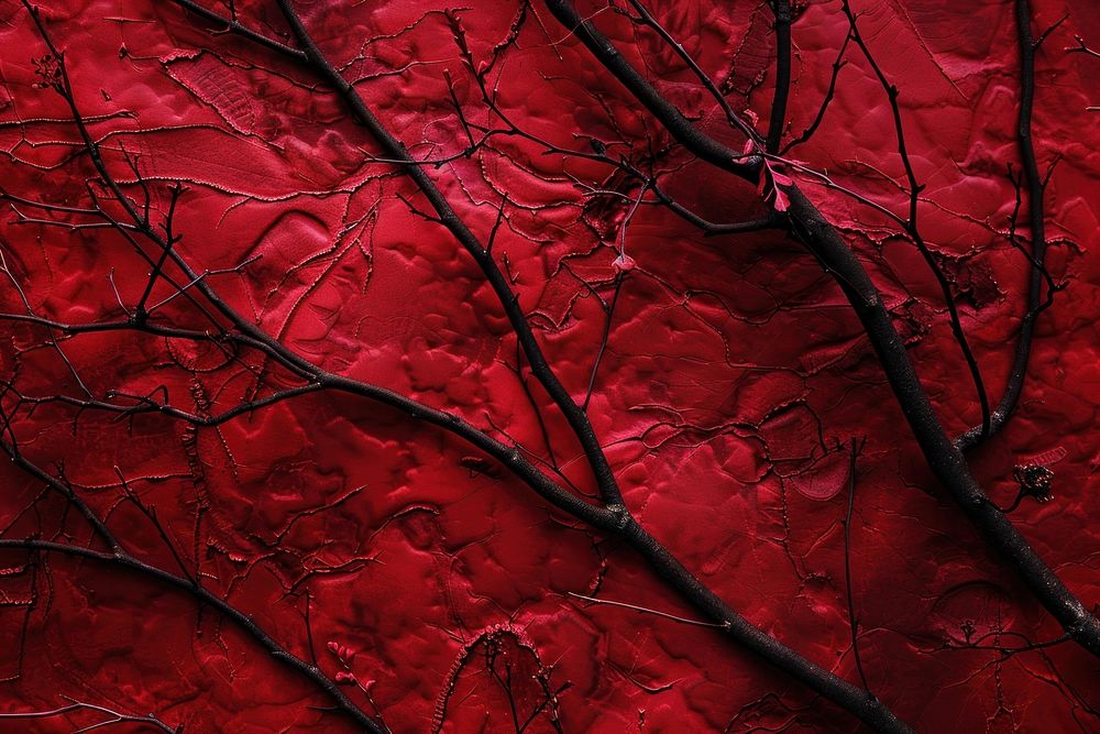 Red branchy texture wallpaper nature plant leaf.