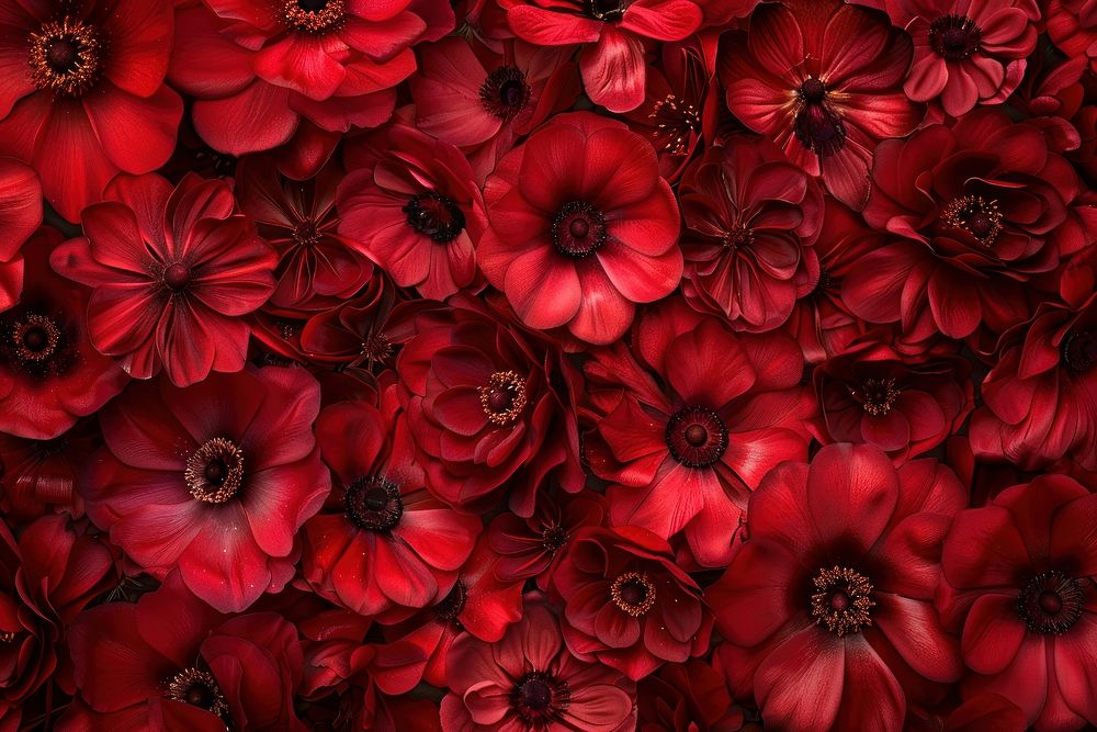 Red flowery wallpaper background backgrounds nature petal.