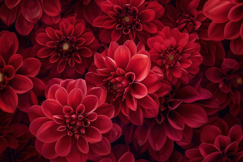 Red flowery wallpaper background backgrounds dahlia nature.
